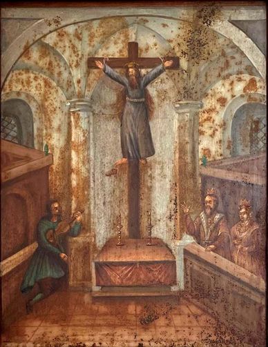 Die heilige Kümmernis in der Kapelle von Festenbach