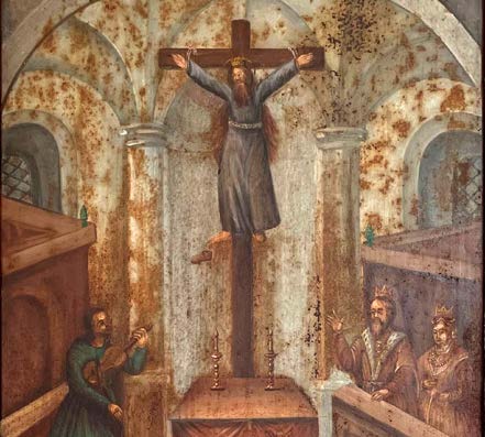 Die heilige Kümmernis in der Kapelle von Festenbach