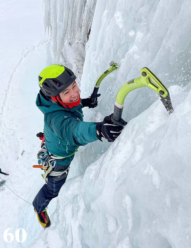 Katharina Huber beim Klettern