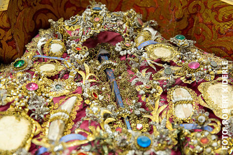 Reliquie 'Heiliger Nagel' in der ehemaligen Klosterkirche St. Quirin in Tegernsee